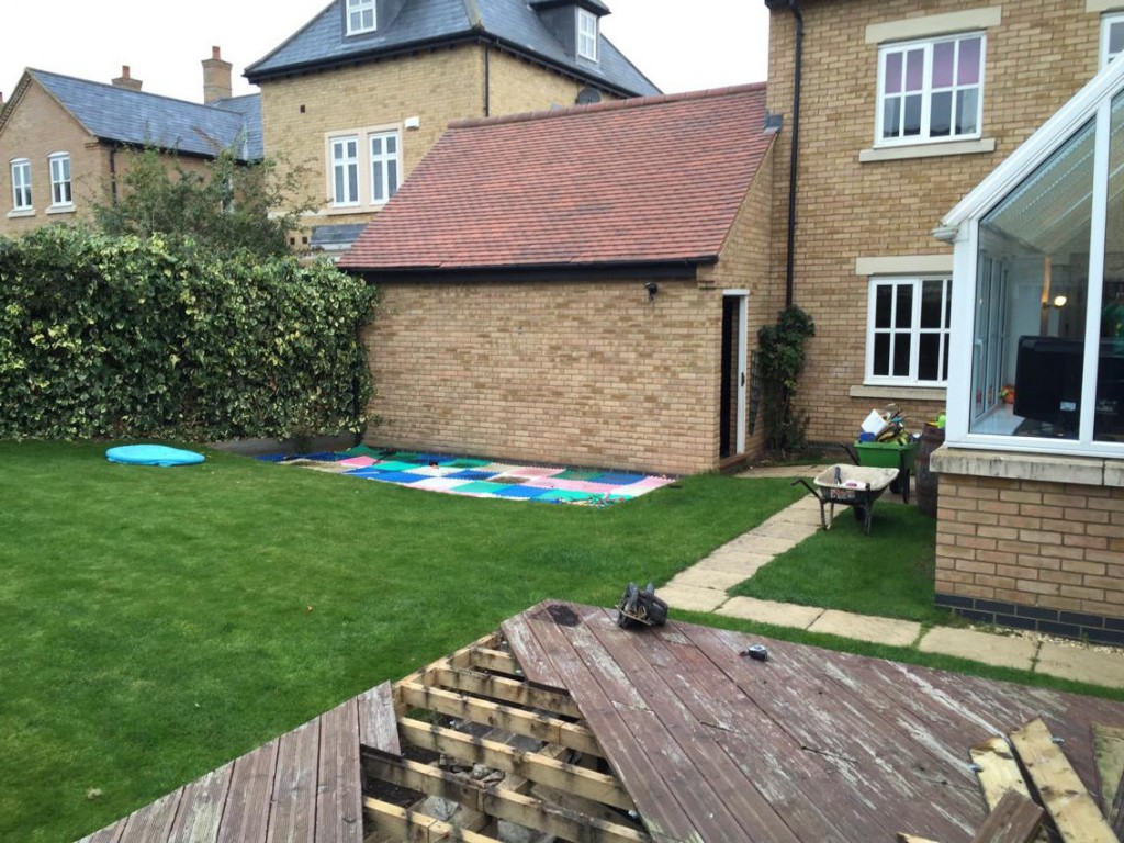 garden in Maidenhead before adding new patio
