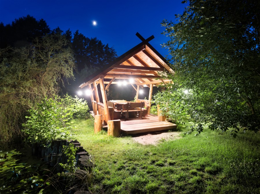 landscape lighting for outdoor space