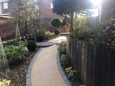 professionally finished resin bonded path