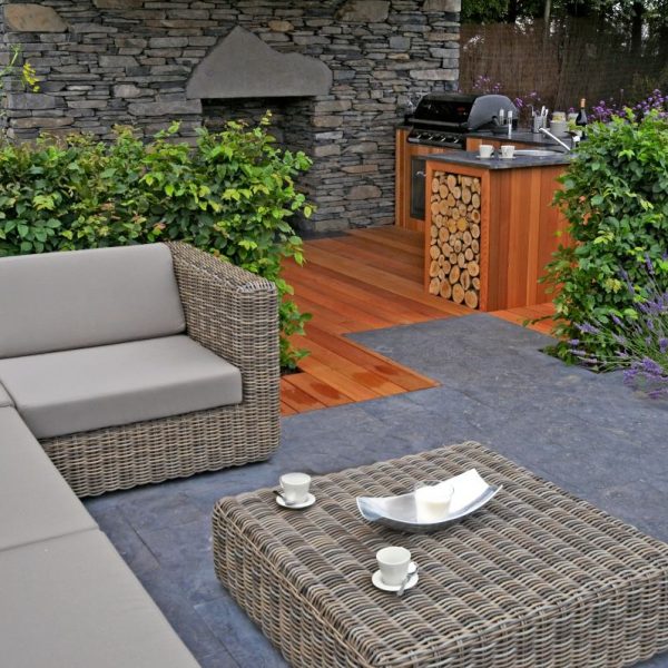 landscaped garden using different materials