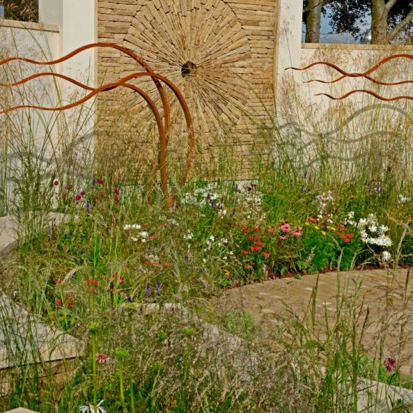 landscaped garden with soft planting