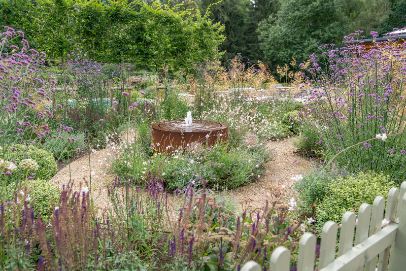 Planting around a water feature